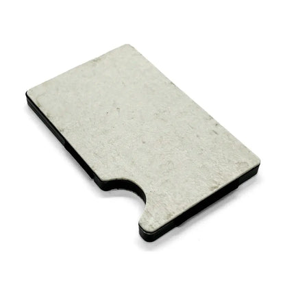 Slate card holder with RFID blocking, minimalist design, accommodates 12 cards, option with money clip, protection from contactless theft. Made in Europe by Seif Design.