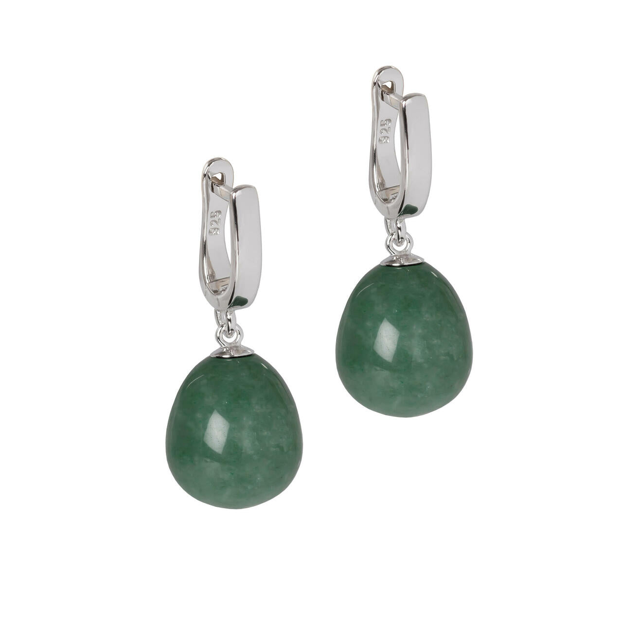 Mya Belle Aventurine Earrings - Rose Gold and Silver