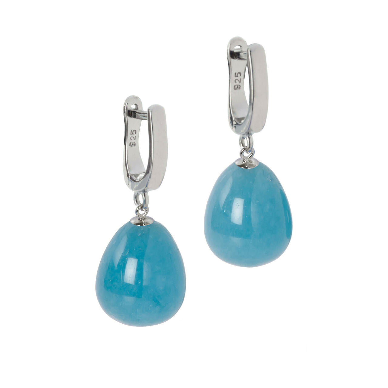 Mya Belle Aquamarine Earrings - Rose Gold and Silver