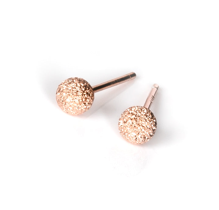 Sugarball Earrings - Rose Gold, Silver and Black