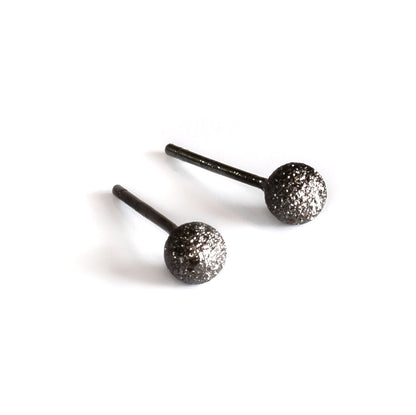 Sugarball Earrings - Rose Gold, Silver and Black